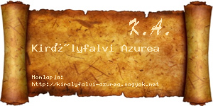 Királyfalvi Azurea névjegykártya